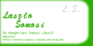 laszlo somosi business card